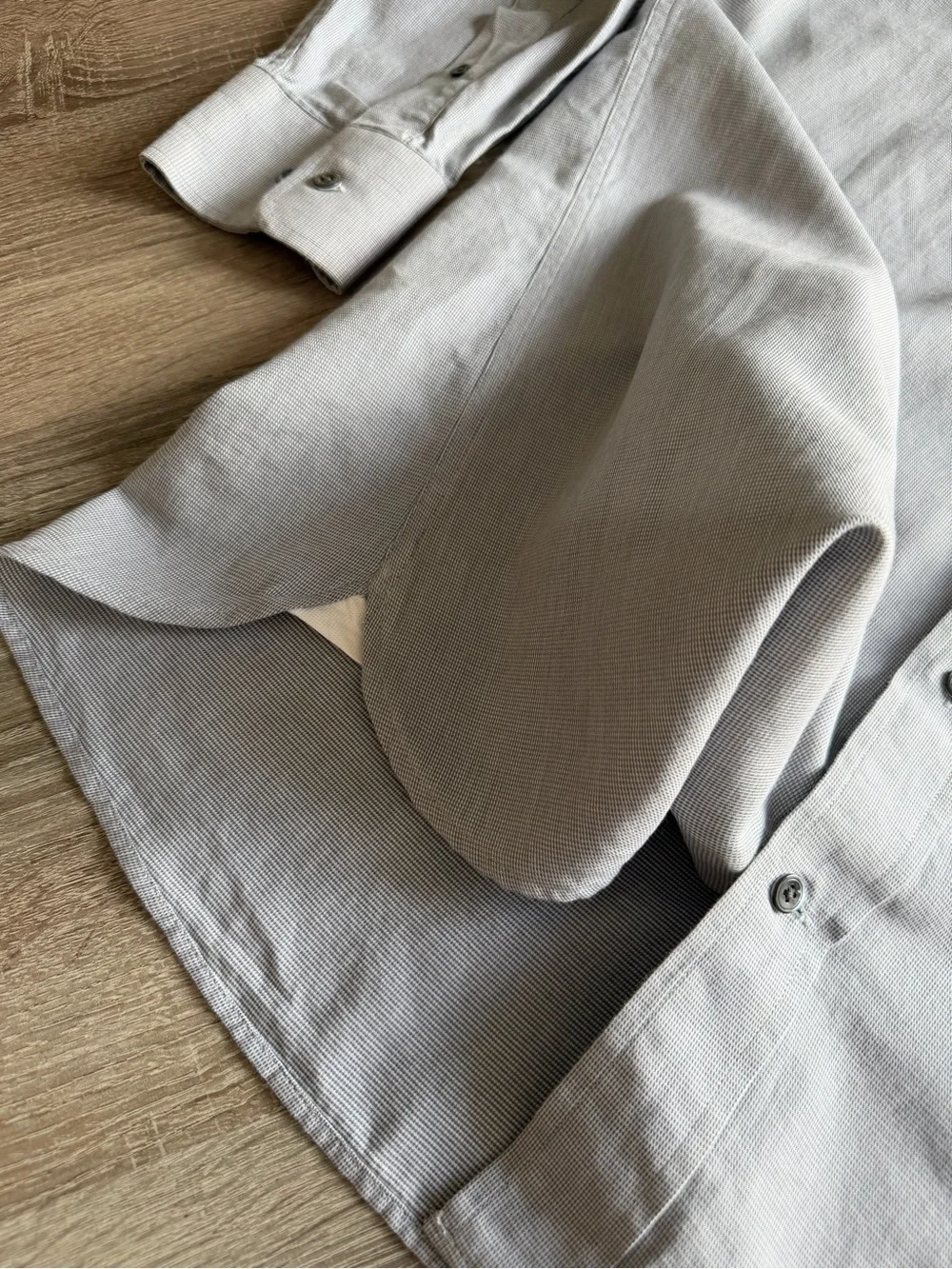 Banana Republic Men's Gray Button Up Long Tailored Slim Fit Sleeve Shirt Size L